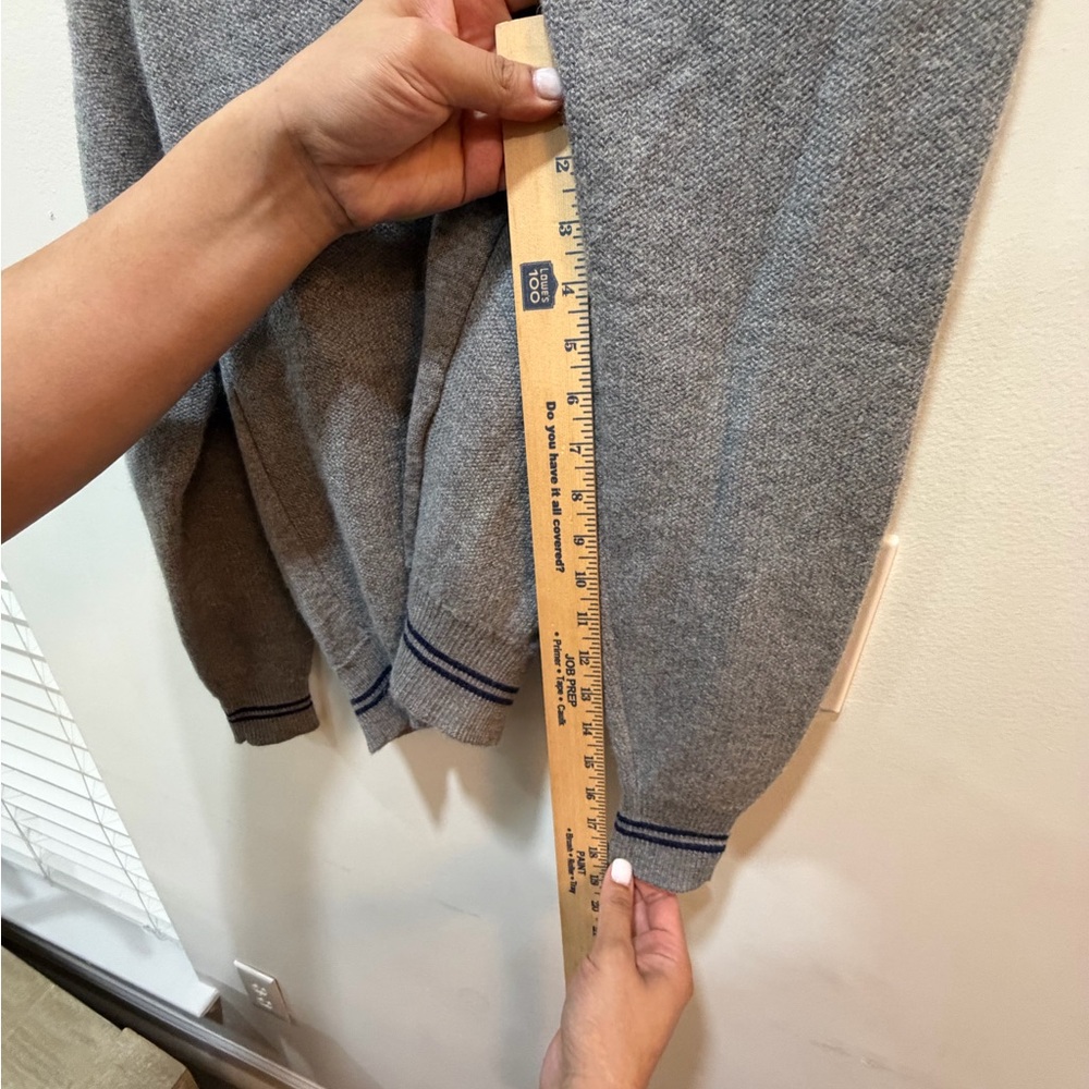 MEN'S B. DRADDY ALPACA 1/4 ZIP SWEATER, SIZE: M, COLOR: GREY - Picture 9 of 9
